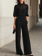 Elodie | Top and Wide-leg Pants Three-piece Set